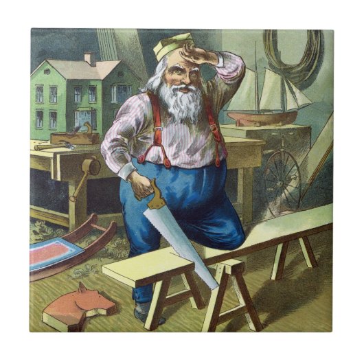 Kerstmis, kerstcadeautjes voor het bouwen van kers tegeltje (Voorkant)