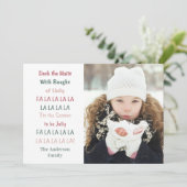 Kerstmis Kerstkaart Deck The Halls (Staand voorkant)