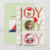 Kerstmis Kerstkaart met aangepaste foto (Voorkant / Achterkant)