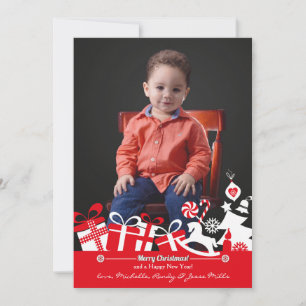 Kerstmis Kerstkaart Met Foto