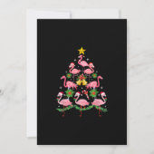 Kerstmis - kerstkerstboom met Cute Flamingo Kaart (Voorkant)