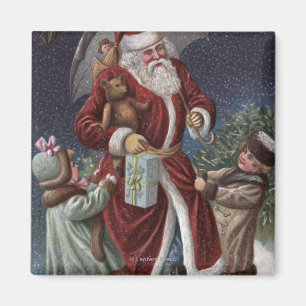 Kerstmis: kerstkerstkerstkerstman, met Umbrella Magneet