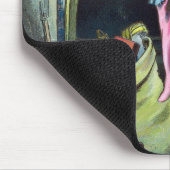 Kerstmis, kerstkerstmannetjes met speelgoed muismat (Hoek)