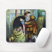 Kerstmis, kerstkerstmannetjes met speelgoed muismat (Met muis)