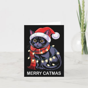 Kerstmis Kerstlichtjes Kat Sinterklaas Hoed Xmas M Kaart