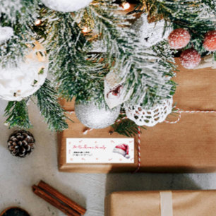 Kerstmis Kerstman Baby Shower Retouradreslabels Etiket