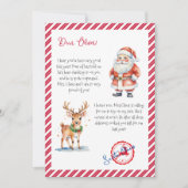 Kerstmis Kerstman Brief Noordpool Kaart (Voorkant)