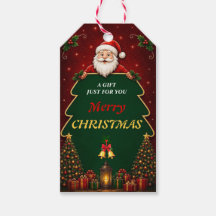 Kerstmis Kerstman Cadeaubijslags Editable