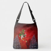 Kerstmis, kerstman crossbody tas (Voorkant)