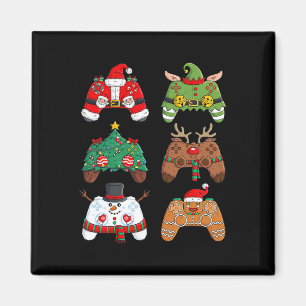 Kerstmis Kerstman Elf Gaming Controllers Leuk Kers Magneet