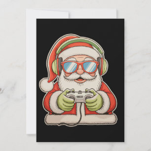 Kerstmis Kerstman Gamer Gamen Videogames Xmas Feestdagenkaart