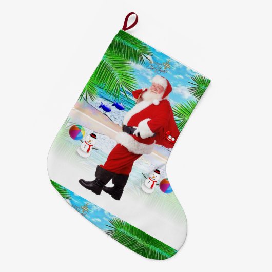 Kerstmis, kerstman grote kerstsok (Voorkant (Hangend))