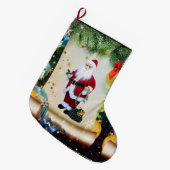 Kerstmis, kerstman grote kerstsok (Voorkant (Hangend))