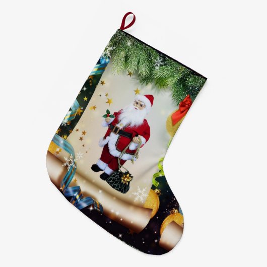 Kerstmis, kerstman grote kerstsok (Voorkant (Hangend))