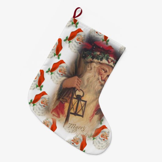 Kerstmis, kerstman grote kerstsok (Voorkant (Hangend))