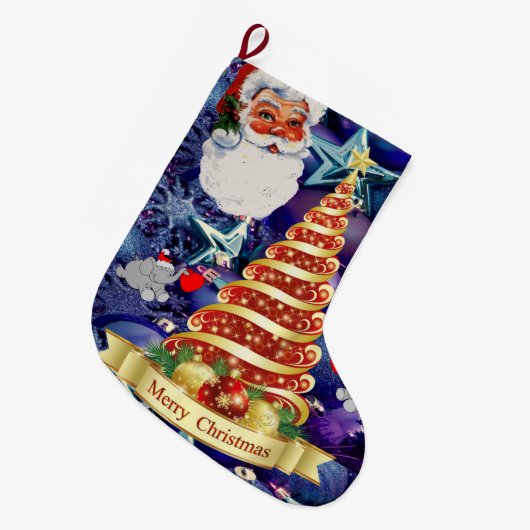 Kerstmis, kerstman grote kerstsok (Voorkant (Hangend))