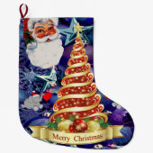 Kerstmis, kerstman grote kerstsok (Voorkant)