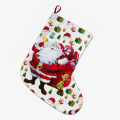 Kerstmis, kerstman grote kerstsok (Voorkant (Hangend))