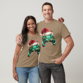 Kerstmis Kerstman Hoed Gamer Controller Videogame T-shirt (Unisex)