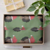 Kerstmis Kerstman hoed, zwarte vrouw, groen Tissuepapier (Geschenk)