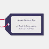 Kerstmis, kerstman in Chimney met speelgoed Cadeaulabel (Achterkant Horizontaal)