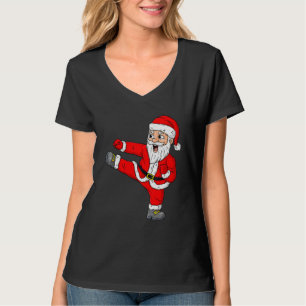 Kerstmis Kerstman Karate Jongens Kinderen Pyjama K T-shirt