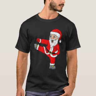 Kerstmis Kerstman Karate Jongens Kinderen Pyjama X T-shirt
