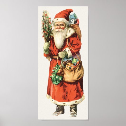 Kerstmis, kerstman, kerstman, Afbeelding knippen Poster (Voorkant)