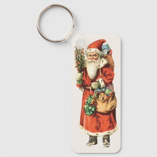 Kerstmis, kerstman, kerstman, Afbeelding knippen Sleutelhanger (Voorkant)