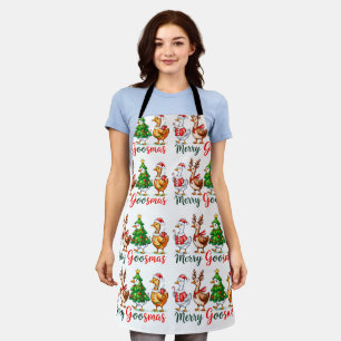 Kerstmis Kerstman Kersttrui Funny Goose Tri-Blend Schort