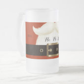 Kerstmis, kerstman matglas bierpul (Voorkant links)