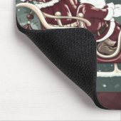 Kerstmis Kerstman met slee decor Muismat (Hoek)