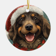 Kerstmis Kerstman Pootjes Hond Ornament