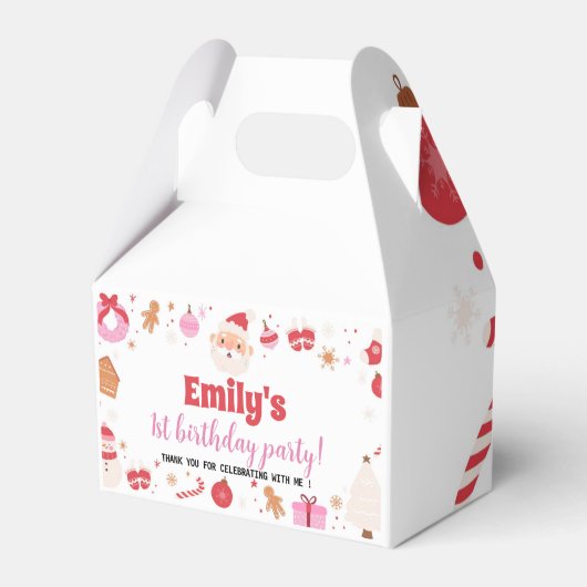 Kerstmis Kerstman Verjaardagsfeestje Favor Box Bedankdoosjes (Voorkant Zijde)