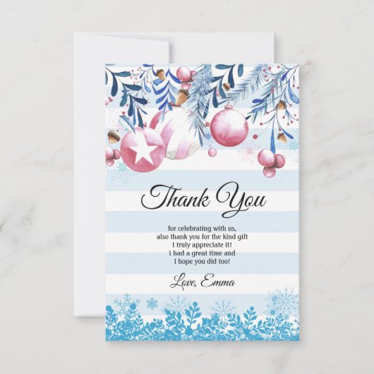 Kerstmis, Kerstmis, bedankt! Kaart (Voorkant)