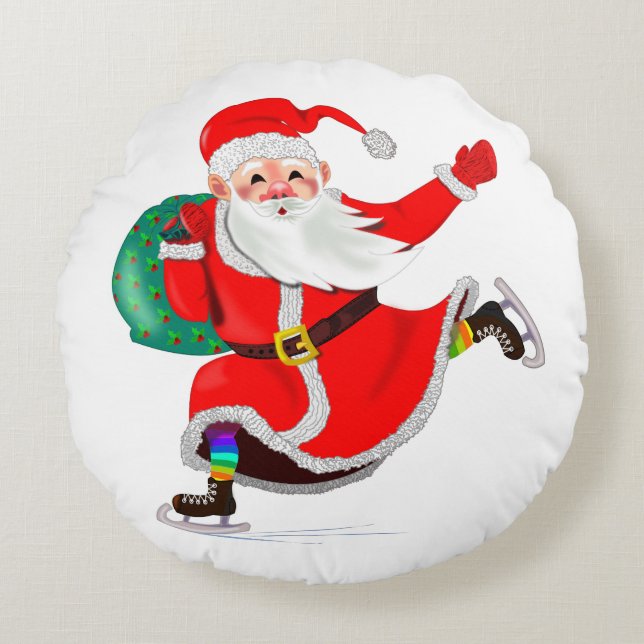 Kerstmis kerstmis rond kussen (Voorkant)