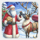 Kerstmis: Kerstmis Vierkante Sticker (Voorkant)