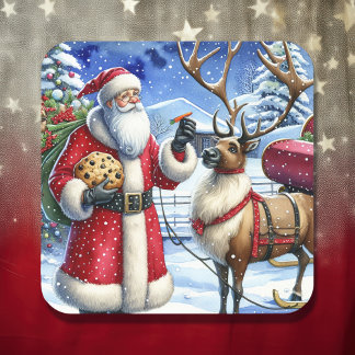 Kerstmis: Kerstmis Vierkante Sticker