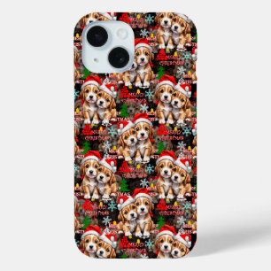 Kerstmis Kerstmuts Hond Puppy Ontwerp - Zwart