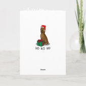 Kerstmis Kerstmuts Ierse Setter Hond (rood 1) Scha Kaart (Achterkant)
