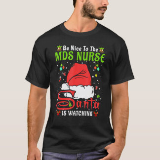 Kerstmis Kerstpyjama Wees Aardig Voor De Mds Verpl T-shirt