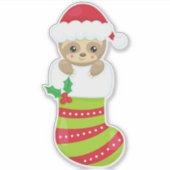 Kerstmis, kerststaart, kerststaart, kerstman sticker (Voorkant)