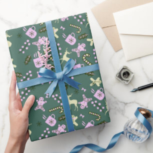 Kerstmis Kerststol Herten Snoeprietjes Treats Cadeaupapier