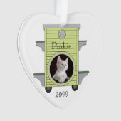 Kerstmis, keukat uploaden Fotokat Ornament (voorkant)