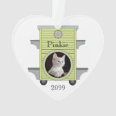 Kerstmis, keukat uploaden Fotokat Ornament (achterkant)
