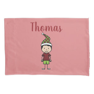 Kerstmis Kinder Eigen naam Pillow Hoesje Kussensloop