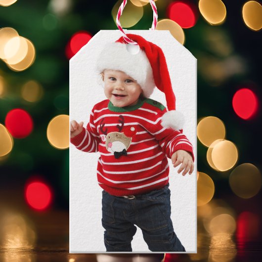 Kerstmis Kinder foto Sjabloon Gift Labels Cadeaulabel