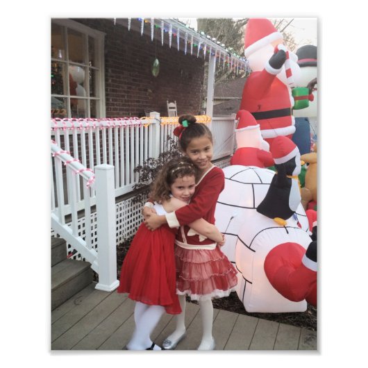 Kerstmis Kinder personaliseer Sjabloon 8 x 10 Foto Afdruk (Voorkant)