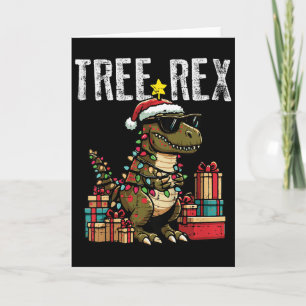 Kerstmis Kinderen Dinosaurus Boom Rex Xmas Trex Pe Kaart