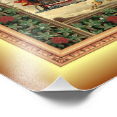 Kerstmis ~ Kinderen ~ Paarden ~ Sneeuwvlokken ~ Foto Afdruk (Hoek)